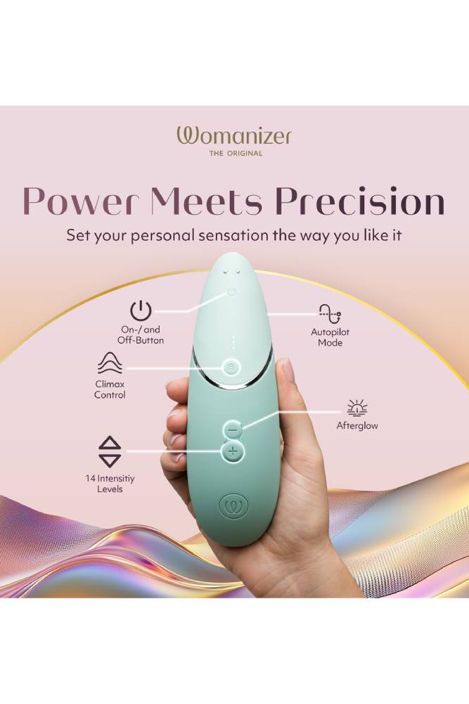 Womanizer - Next Clitoral Simulator - Sage Green - Stag Shop