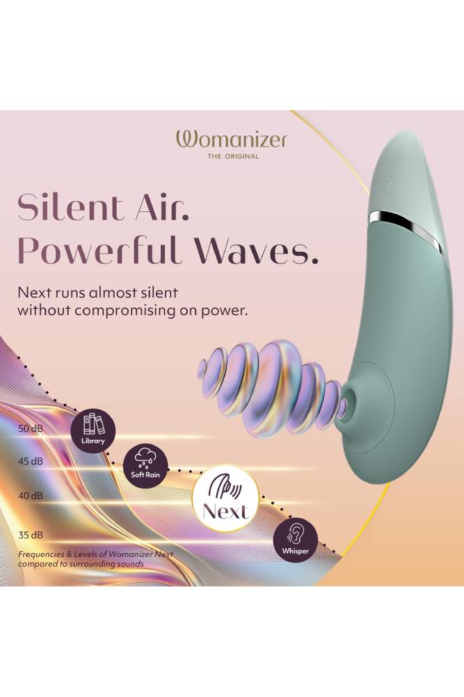 Womanizer - Next Clitoral Simulator - Sage Green - Stag Shop
