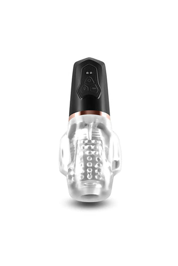 NS Novelties - Renegade - Avenger Sucking & Vibrating Stroker - Black/Clear - Stag Shop