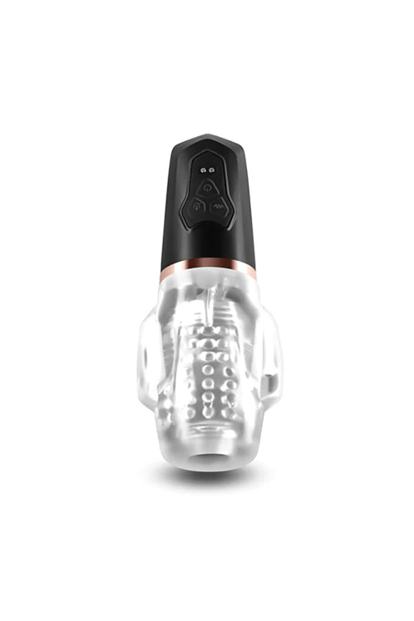 NS Novelties - Renegade - Avenger Sucking & Vibrating Stroker - Black/Clear - Stag Shop