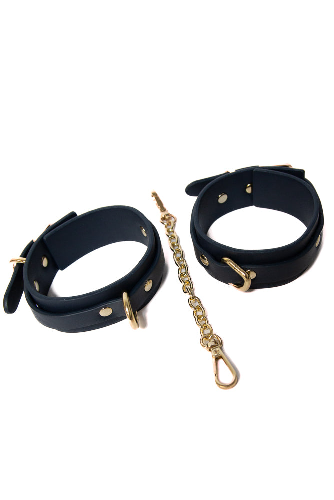 NS Novelties - Bondage Couture - Ankle Cuffs - Blue - Stag Shop