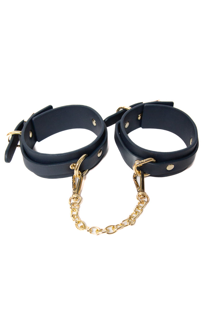 NS Novelties - Bondage Couture - Ankle Cuffs - Blue - Stag Shop