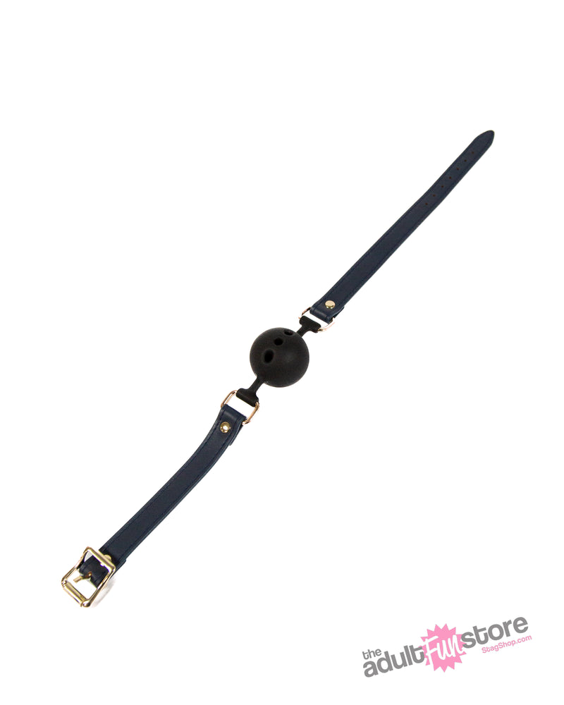 NS Novelties - Bondage Couture - Ball Gag - Blue - Stag Shop
