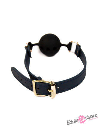 NS Novelties - Bondage Couture - Ball Gag - Blue - Stag Shop