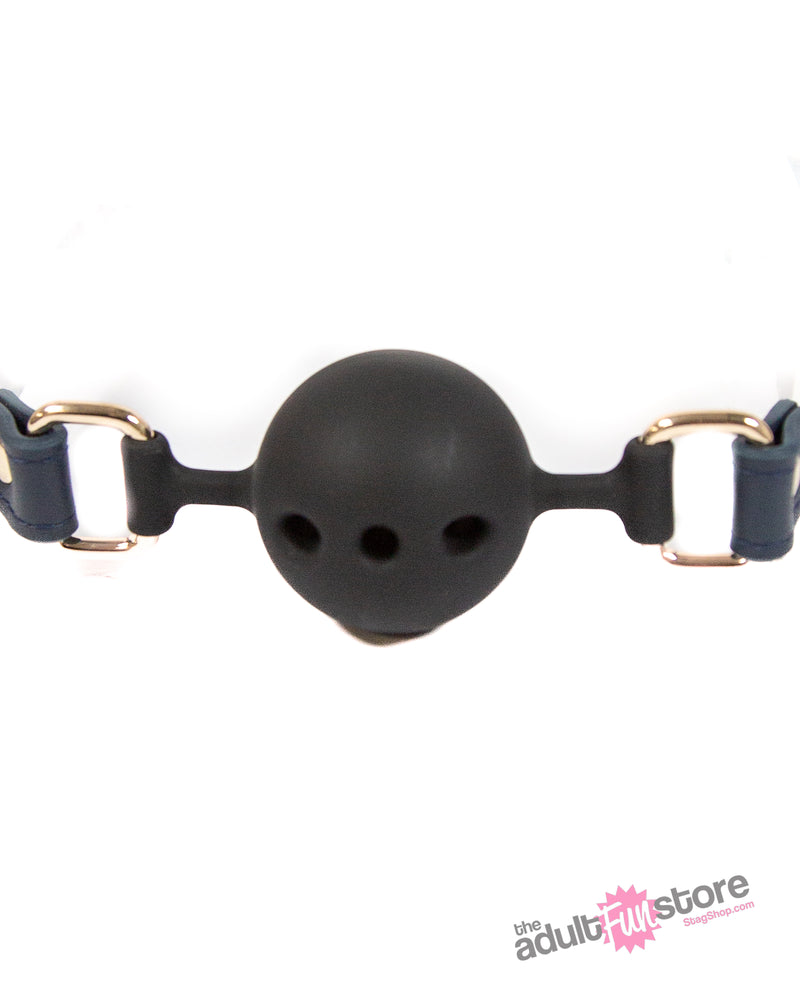 NS Novelties - Bondage Couture - Ball Gag - Blue - Stag Shop