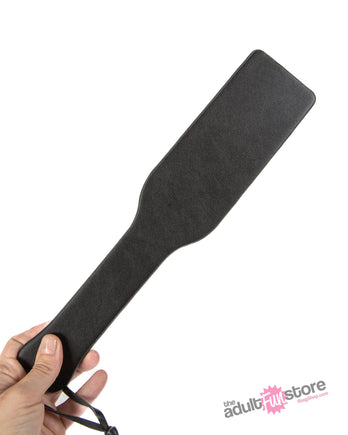 NS Novelties - Bondage Couture - Faux Leather Paddle - Black - Stag Shop