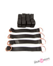 NS Novelties - Bondage Couture - Tie Down Straps - Black/Rose Gold - Stag Shop