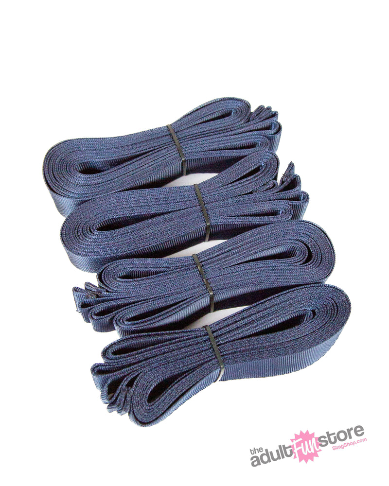 NS Novelties - Bondage Couture - Tie Down Straps - Blue - Stag Shop