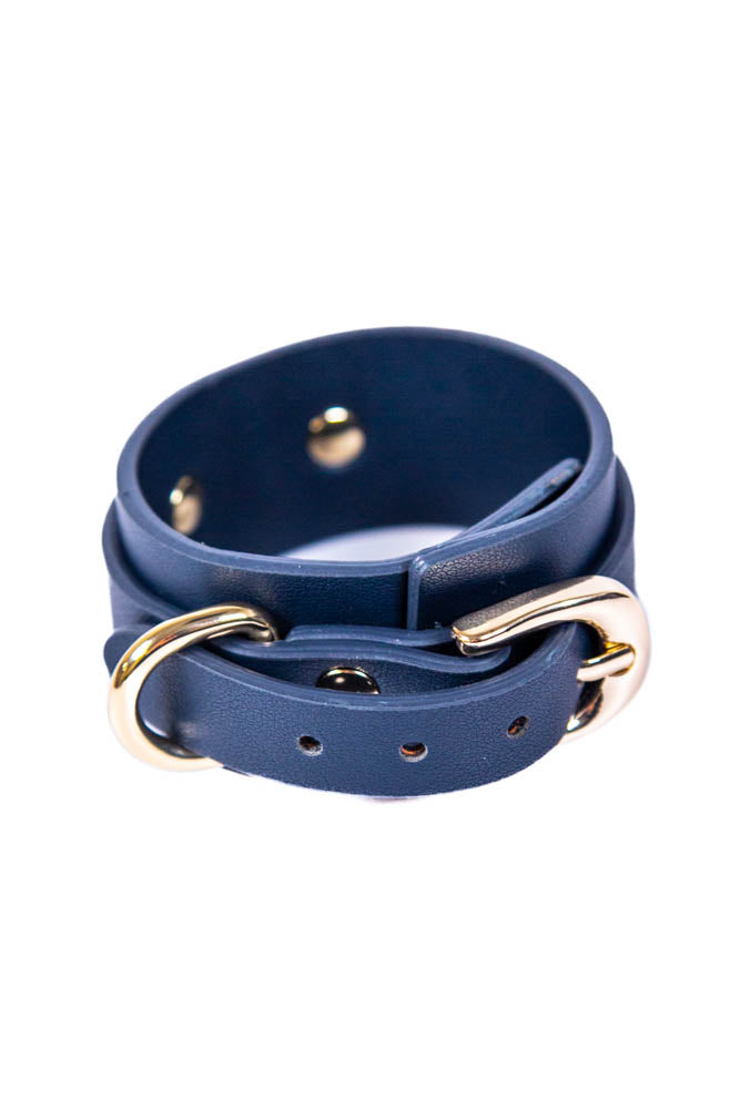 NS Novelties - Bondage Couture - Wrist Cuffs - Blue - Stag Shop