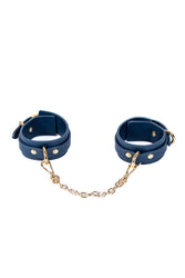 NS Novelties - Bondage Couture - Wrist Cuffs - Blue - Stag Shop