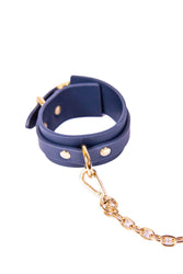 NS Novelties - Bondage Couture - Wrist Cuffs - Blue - Stag Shop