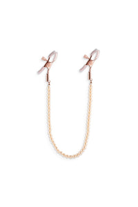 Thumbnail for NS Novelties - Bound - Beaded Chain Nipple Clamps - Rose Gold - Stag Shop