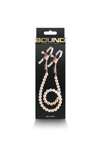 Thumbnail for NS Novelties - Bound - Beaded Chain Nipple Clamps - Rose Gold - Stag Shop