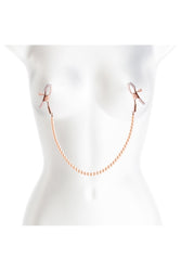 NS Novelties - Bound - Beaded Chain Nipple Clamps - Rose Gold - Stag Shop