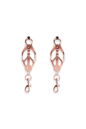 NS Novelties - Bound - Butterfly Nipple Clamps with Clasps - Rose Gold - Stag Shop