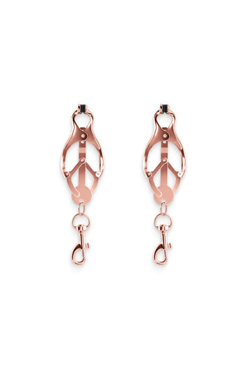 NS Novelties - Bound - Butterfly Nipple Clamps with Clasps - Rose Gold - Stag Shop