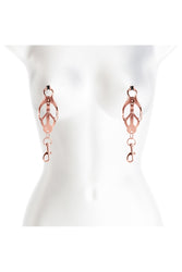 NS Novelties - Bound - Butterfly Nipple Clamps with Clasps - Rose Gold - Stag Shop