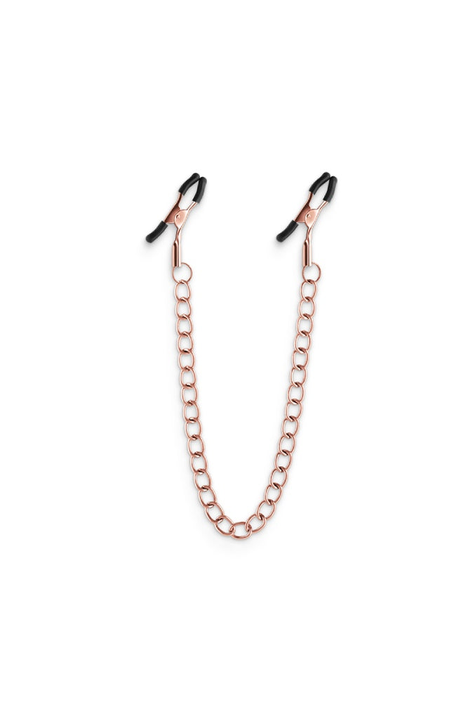 NS Novelties - Bound - Thick Chain Nipple Clamps - Rose Gold - Stag Shop