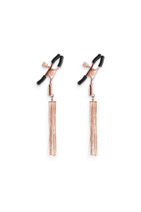 Thumbnail for NS Novelties - Bound - Chain Tassel Nipple Clamps - Rose Gold/Black - Stag Shop