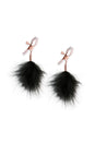 NS Novelties - Bound - Feather Nipple Clamps - Rose Gold/Black - Stag Shop