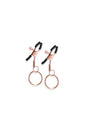 NS Novelties - Bound - Nipple Clamps with Rings - Rose Gold/Black - Stag Shop