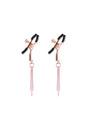 NS Novelties - Bound - Rhinestone & Chain Nipple Clamps - Rose Gold/Black - Stag Shop