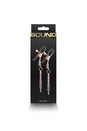 NS Novelties - Bound - Rhinestone & Chain Nipple Clamps - Rose Gold/Black - Stag Shop
