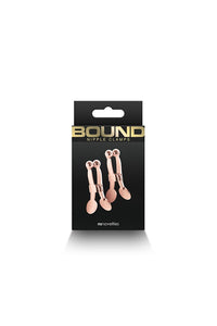 Thumbnail for NS Novelties - Bound - Iron Nipple Clamps - Rose Gold - Stag Shop