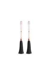 NS Novelties - Bound - Tassel Nipple Clamps - Rose Gold/Black - Stag Shop