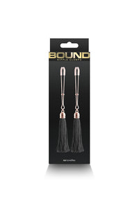 Thumbnail for NS Novelties - Bound - Tassel Nipple Clamps - Rose Gold/Black - Stag Shop