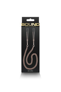 Thumbnail for NS Novelties - Bound - Thin Chain Tweezer Nipple Clamps - Rose Gold - Stag Shop