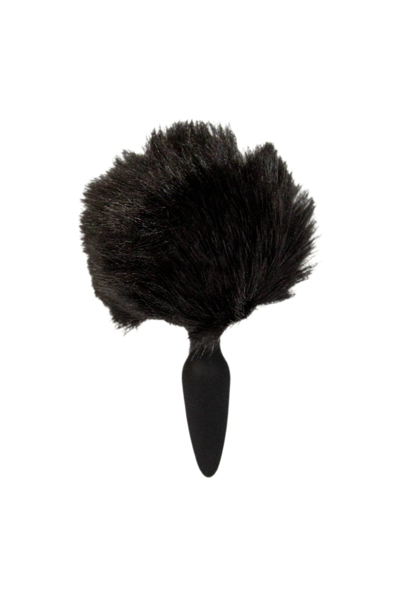 NS Novelties - Bunny Tails - Mini Butt Plug - Black - Fur - Stag Shop