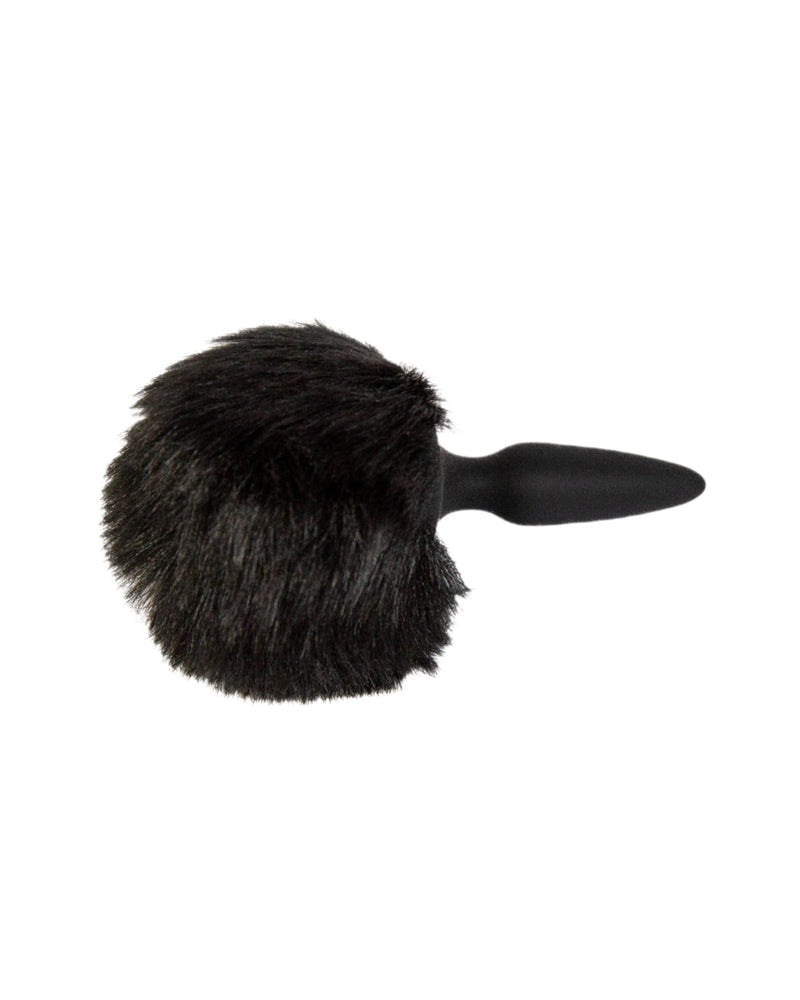 NS Novelties - Bunny Tails - Mini Butt Plug - Black - Fur - Stag Shop