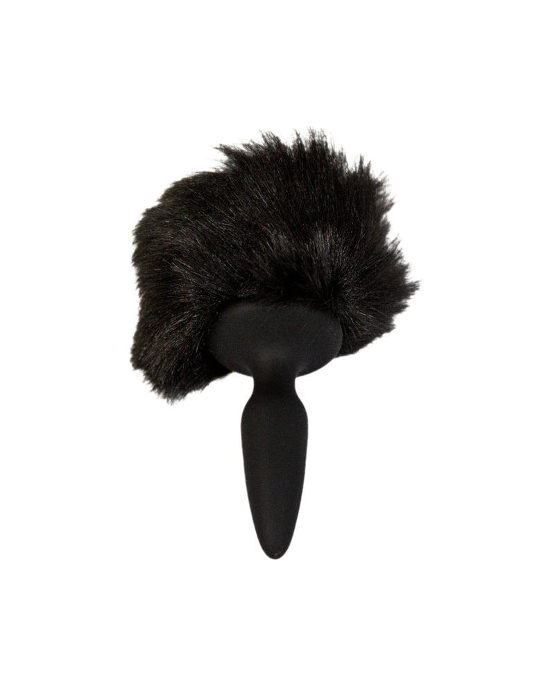 NS Novelties - Bunny Tails - Mini Butt Plug - Black - Fur - Stag Shop