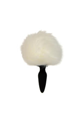 NS Novelties - Bunny Tails - Mini Tail Plug - Black/White - Stag Shop