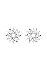NS Novelties - Pretty Pasties - Charm Rhinestone Pasties - Black/Silver - Stag Shop