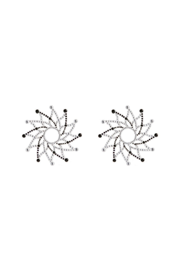NS Novelties - Pretty Pasties - Charm Rhinestone Pasties - Black/Silver - Stag Shop