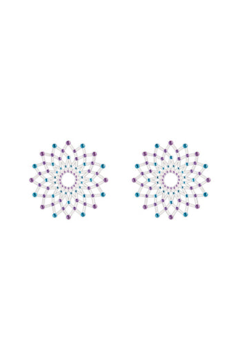 NS Novelties - Pretty Pasties - Charm Rhinestone Pasties - Blue/Purple - Stag Shop