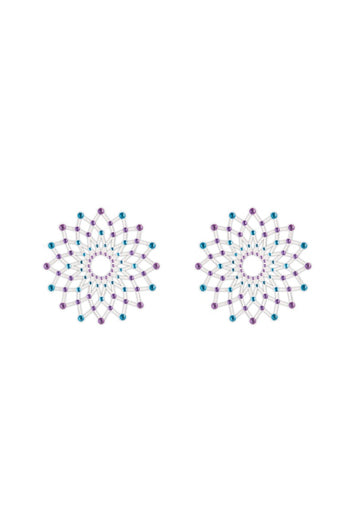 NS Novelties - Pretty Pasties - Charm Rhinestone Pasties - Blue/Purple - Stag Shop