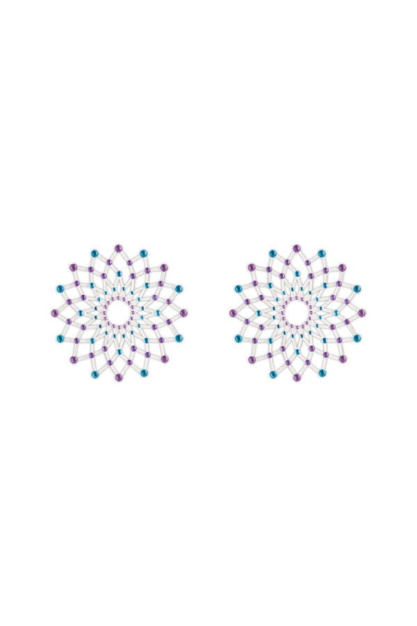 NS Novelties - Pretty Pasties - Charm Rhinestone Pasties - Blue/Purple - Stag Shop