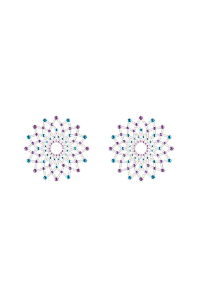 NS Novelties - Pretty Pasties - Charm Rhinestone Pasties - Blue/Purple - Stag Shop