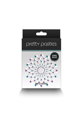NS Novelties - Pretty Pasties - Charm Rhinestone Pasties - Blue/Purple - Stag Shop