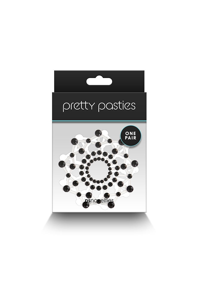 NS Novelties - Pretty Pasties - Charm Rhinestone Pasties - Black - Stag Shop