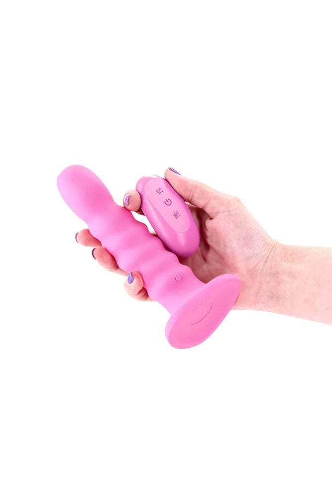 NS Novelties - Colours - 6" Ribbed Vibrating Dildo With Remote Control - Stag Shop