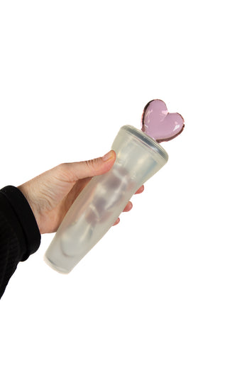 NS Novelties - Crystal - Heart of Glass Dildo - Clear/Pink - Stag Shop