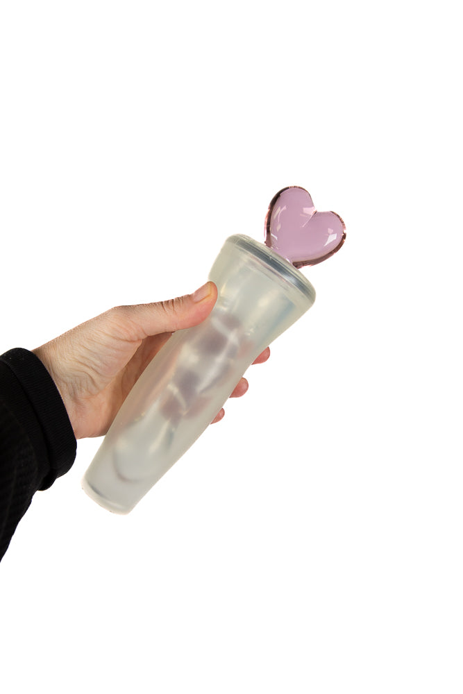 NS Novelties - Crystal - Heart of Glass Dildo - Clear/Pink - Stag Shop