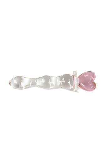 NS Novelties - Crystal - Heart of Glass Dildo - Clear/Pink - Stag Shop