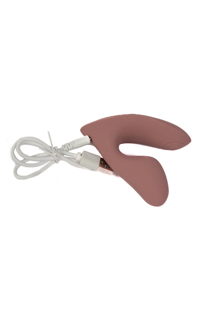 NS Novelties - Desire - Demure Dual Stimulation Wearable Vibrator - Autumn Rose - Stag Shop