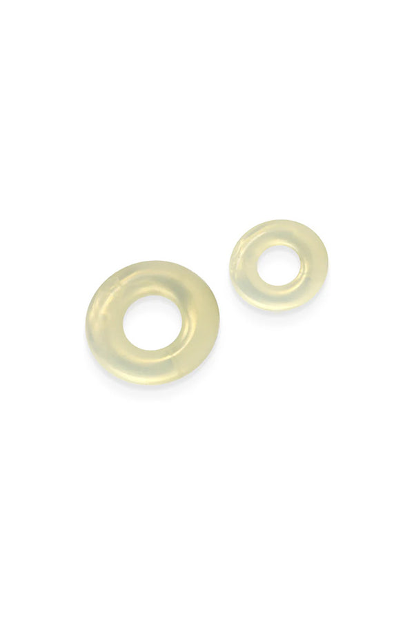 NS Novelties - Fantasia - Double Stack Cock Rings - 2pk - Amber Yellow - Stag Shop