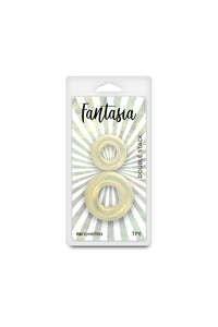 Thumbnail for NS Novelties - Fantasia - Double Stack Cock Rings - 2pk - Amber Yellow